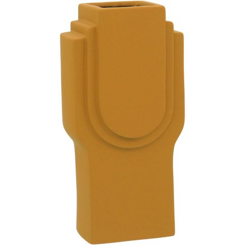 Vaso Opala 25x13x9cm Cerâmica Amarelo
