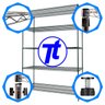 Estante Aramada Branca com 5 Prateleiras para Câmara Fria - 90lx37px188a Cm - 2