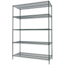 Ver imagem 1 de Estante Aramada Branca com 5 Prateleiras para Câmara Fria - 90lx37px188a Cm