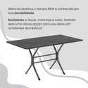 Ver mais imagens de Conjunto Sala de Jantar Mesa Retangular 100x60cm Tampo Madeira MDP Ardósia Indiana 4 Cadeiras Paraty Prata/Paraopeba/Mart