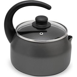 Chaleira 2,4l Antiaderente de Alumínio com Tampa de Vidro Gourmet Multiflon Cinza - 1
