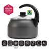 Chaleira 2,4l Antiaderente de Alumínio com Tampa de Vidro Gourmet Multiflon Cinza - 5