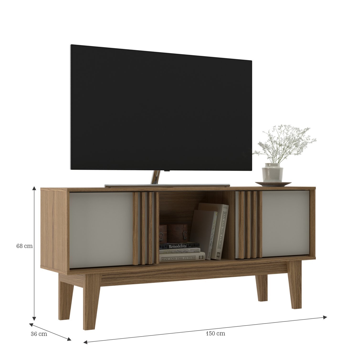 Rack Ripado para Tv até 65 Polegadas Rk2200 com Duas Portas - 3