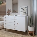 Ver imagem 1 de Cômoda 1 Porta 4 Gavetas Larissa