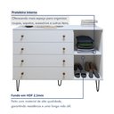 Ver imagem 4 de Cômoda 1 Porta 4 Gavetas Larissa