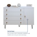 Ver imagem 6 de Cômoda 1 Porta 4 Gavetas Larissa