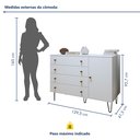 Ver imagem 7 de Cômoda 1 Porta 4 Gavetas Larissa