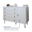 Ver imagem 5 de Cômoda 1 Porta 4 Gavetas Larissa