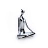 Escultura Yoga Prata Em Porcelana Pose Meditação 15,5x20cm - 4