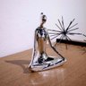 Escultura Yoga Prata Em Porcelana Pose Meditação 15,5x20cm - 5