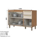 Ver imagem 5 de Balcão Pia 3 Portas 2 Gavetas Yasmin Espresso Móveis