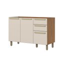 Ver imagem 4 de Balcão Pia 3 Portas 2 Gavetas Yasmin Espresso Móveis