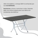 Ver mais imagens de Conjunto Sala de Jantar Mesa Retangular 100x60cm Tampo Madeira MDP Ardósia Indiana 4 Cadeiras Paraty Branco/Creme