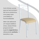 Ver imagem 7 de Conjunto Sala de Jantar Mesa Retangular 100x60cm Tampo Madeira MDP Ardósia Indiana 4 Cadeiras Paraty Branco/Creme