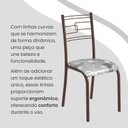 Ver imagem 7 de Conjunto Sala de Jantar Mesa Retangular 120x75cm Tampo Madeira Mdp Ardósia Indiana 4 Cadeiras Paraty