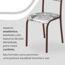 Ver imagem 6 de Conjunto Sala de Jantar Mesa Retangular 120x75cm Tampo Madeira Mdp Ardósia Indiana 4 Cadeiras Paraty