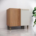 Ver imagem 1 de Balcão Canto Reto 1 Portas Yasmin Espresso Móveis