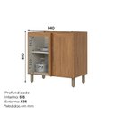 Ver imagem 3 de Balcão Canto Reto 1 Portas Yasmin Espresso Móveis