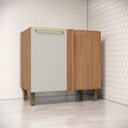 Ver imagem 5 de Balcão Canto Reto 1 Portas Yasmin Espresso Móveis