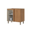 Ver imagem 4 de Balcão Canto Reto 1 Portas Yasmin Espresso Móveis