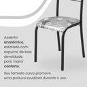 Ver imagem 6 de Conjunto Sala de Jantar Mesa Retangular 120x75cm Tampo Madeira Mdp Ardósia Indiana 4 Cadeiras Paraty