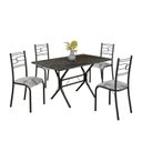 Ver imagem 2 de Conjunto Sala de Jantar Mesa Retangular 120x75cm Tampo Madeira Mdp Ardósia Indiana 4 Cadeiras Paraty