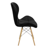 Cadeira Estofada Eiffel Slim Wood Pes de Madeira Preta - 5