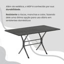 Ver mais imagens de Conjunto Sala de Jantar Mesa Retangular 120x75cm Tampo Madeira MDP Ardósia Indiana 4 Cadeiras Paraty Prata/Creme/Mart