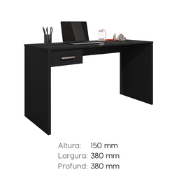 Mesa para Computador Escritório Home Office com Gaveta:preto - 5