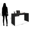 Mesa para Computador Escritório Home Office com Gaveta:preto - 4