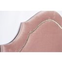Ver imagem 3 de Cabeceira Queen Curva 160x60cm Luxo Estofada Com Tachas Cromadas - Suede Rose