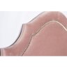 Cabeceira Queen Curva 160x60cm Luxo Estofada Com Tachas Cromadas - Suede Rose - 3