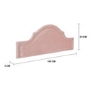 Ver imagem 2 de Cabeceira Queen Curva 160x60cm Luxo Estofada Com Tachas Cromadas - Suede Rose