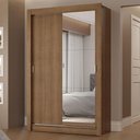 Ver imagem 1 de Guarda-roupa Solteiro 2 Portas de Correr com Espelho 2 Gavetas Rustic Vivare Madesa