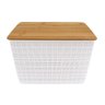 Caixa Organizadora com Tampa Bambu 18l - A\casa Caixa Organizadora com Tampa Bambu 35x22 - A\casa - 1