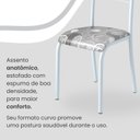 Ver imagem 6 de Conjunto Sala de Jantar Mesa Retangular 120x75cm Tampo Madeira MDP Ardósia Indiana 4 Cadeiras Paraty Branco/Paraopeba