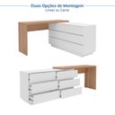 Ver imagem 3 de Escrivaninha em L ou Reta 140cm 6 Gavetas Oring CabeCasa MadeiraOriginals