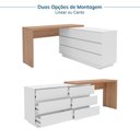 Ver imagem 4 de Escrivaninha em L ou Reta Oring 6 Gavetas 230cm CabeCasa MadeiraOriginals Branco E Itapuã