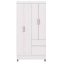 Ver imagem 2 de Guarda Roupa 102 Cm 4 Portas Plus 10090 Branco Camarim Vlr