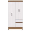 Ver imagem 1 de Guarda Roupa 102 Cm 4 Portas Plus 10090 Branco Camarim Vlr