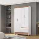 Ver mais imagens de Guarda Roupa 102 Cm 4 Portas Plus 10090 Branco Camarim Vlr