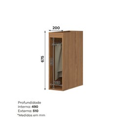 Balcão Porta Toalha 20cm Yasmin Espresso Móveis - 3