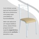 Ver imagem 7 de Conjunto Sala de Jantar Mesa Retangular 120x75cm Tampo Madeira MDP Ardósia Indiana 4 Cadeiras Paraty Branco/Creme