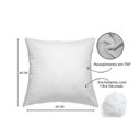 Ver imagem 2 de Kit 2 Refis Enchimento para Almofada em Fibra Siliconada 60x60 Cm