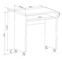Ver imagem 3 de Mesa Escrivaninha em 15mm Alexandrita 1 Prateleira Branco - Pnr Móveis
