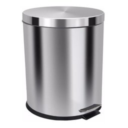 Lixeira Com Pedal 30 Litros Aço Inox Cesto Interno Removível - 1
