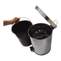 Lixeira Com Pedal 30 Litros Aço Inox Cesto Interno Removível - 5