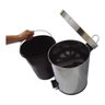 Lixeira Com Pedal 30 Litros Aço Inox Cesto Interno Removível - 5