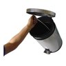 Lixeira Com Pedal 30 Litros Aço Inox Cesto Interno Removível - 9
