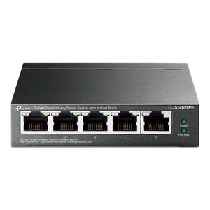 Switch Gigabit Easy Smart 10/100/1000 C/ 5 Portas (sendo 4 Poe) Tl-sg105pe Smb